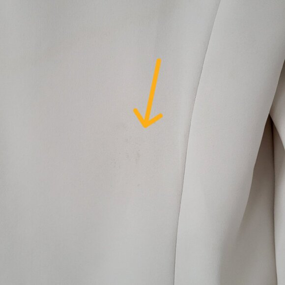 MANGO Suit Ivory Cropped Blazer I Size M, Open Front, Elegant Dressy Jacket - Picture 8 of 8